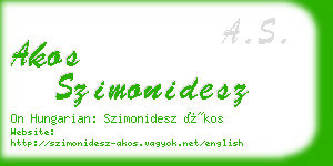 akos szimonidesz business card